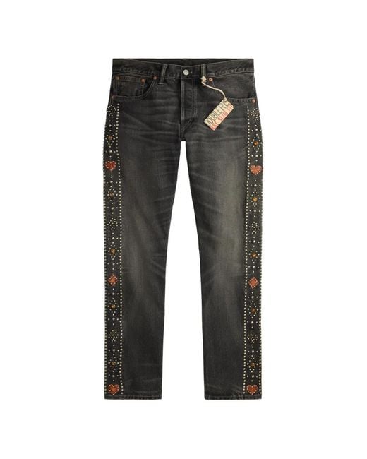 Vaqueros Slim Con Apliques RRL de hombre de color Black