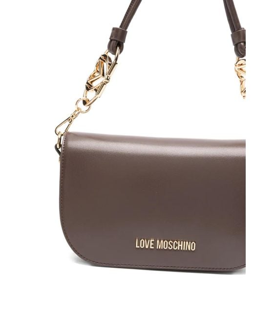 Love Moschino チェーントリム ショルダーバッグ Brown