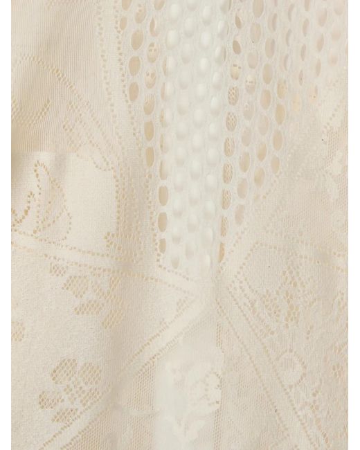 LaDoubleJ White Lace Collared Shirt