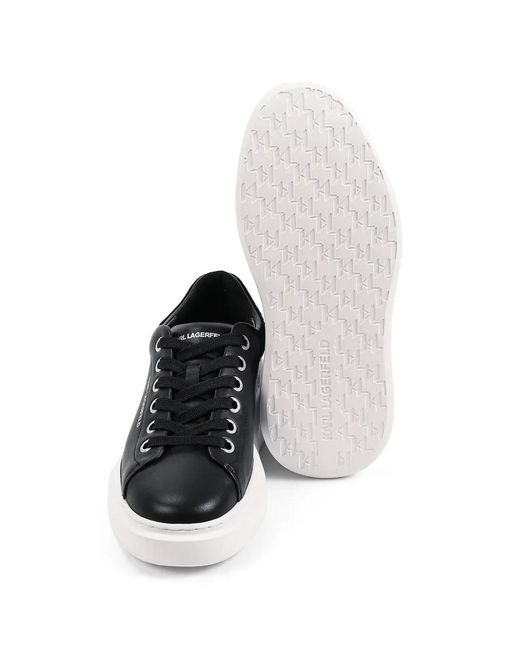 Karl Lagerfeld Black Stud-Embellished Chunky-Sole Sneakers
