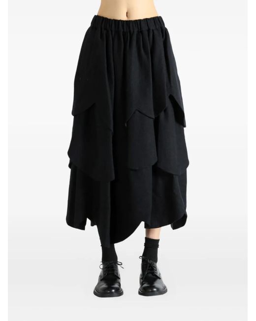 Noir Kei Ninomiya Black Layered Petal Skirt
