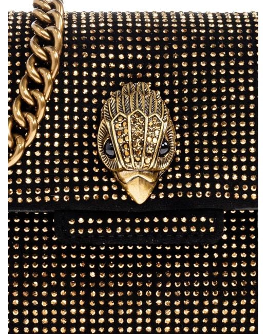 Kurt Geiger Black Mini Kensington Crystal-Embellished Tote Bag