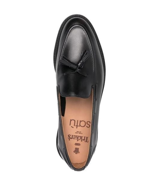 Tricker's Black Leather Moccasin for men