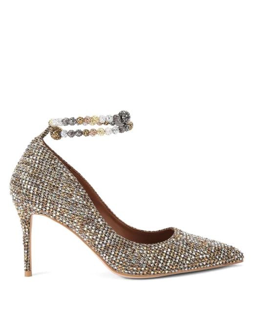 Kurt Geiger Metallic Belgravia Pumps mit Kristallen