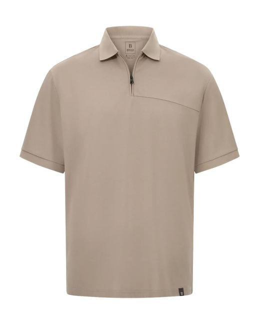Boggi Poloshirt Mit Reißverschluss in Natural für Herren
