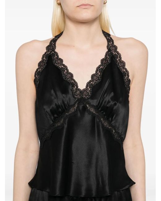 Reformation Black Monica Top