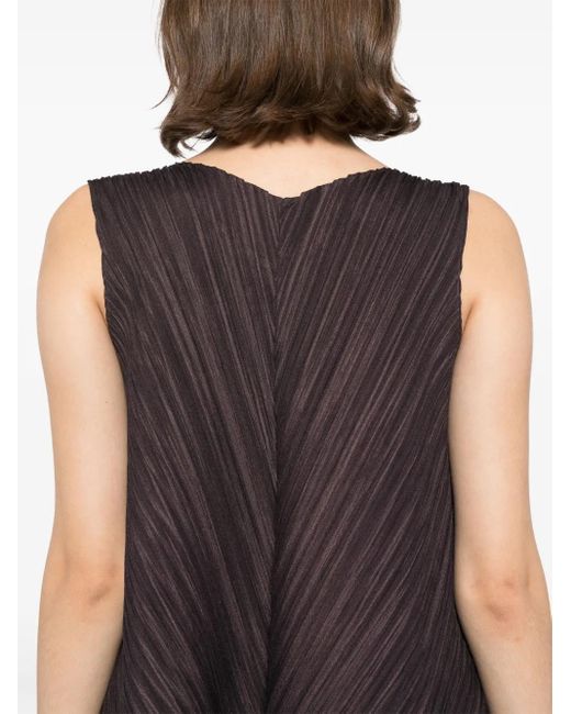 Pleats Please Issey Miyake Mellow Geplooide Tuniek in het Purple