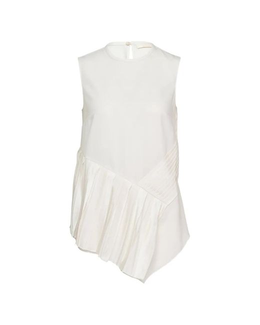 Club21 Collection White Danielle Pleated Top