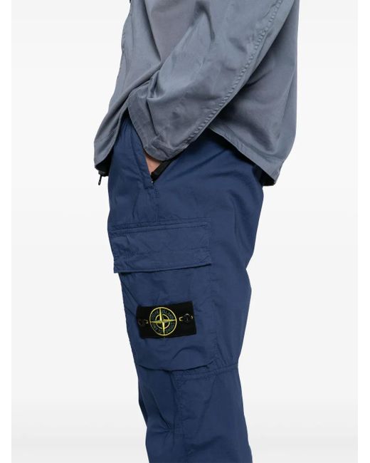 メンズ Stone Island コンパスバッジ パンツ Blue