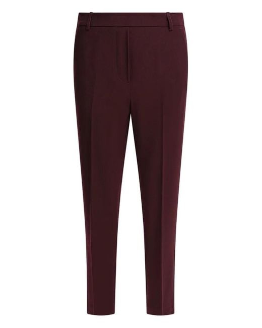 Semler Purple Elasticated-Waist Tapered Trousers