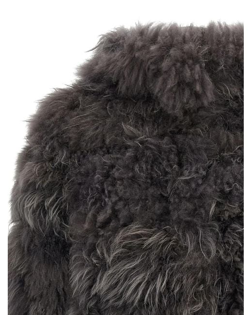 Chaqueta Con Capucha Simonetta Ravizza de color Gray