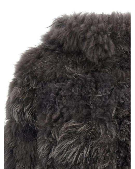 Simonetta Ravizza Gray Hooded Jacket