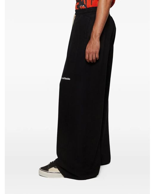 RRR123 Black Rivington Drawstring Trousers for men