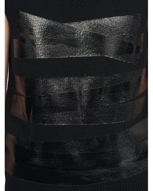 メンズ MM6 by Maison Martin Margiela Vネック ベスト Black