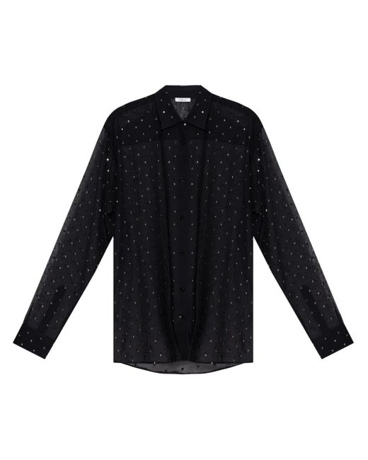 Oseree Blue Stud-Embellished Shirt