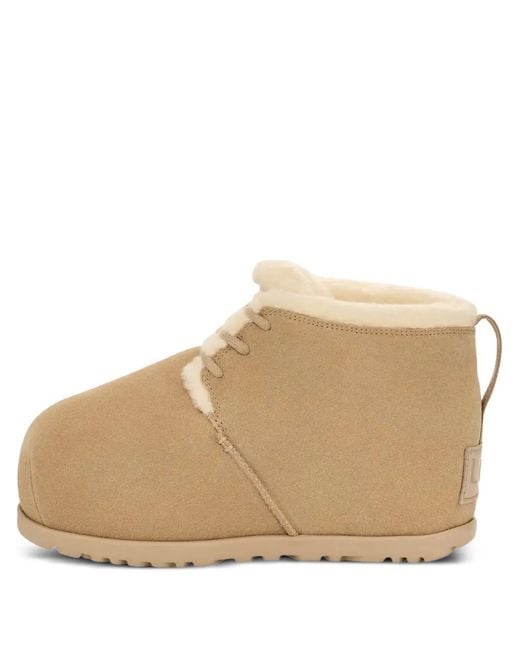 Ugg Natural Bottines Pumped À Lacets