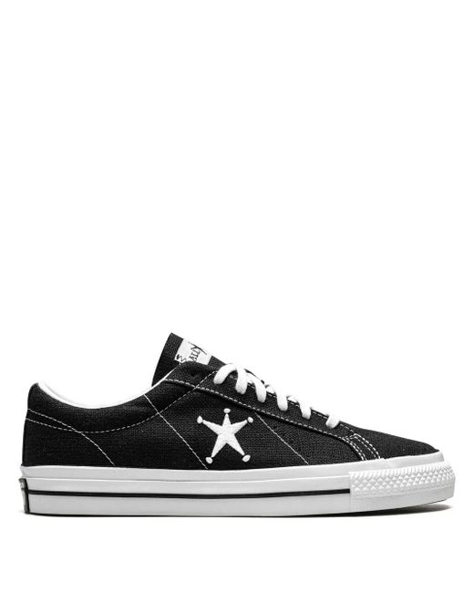 Converse Black X Stüssy One Star Ox Low Sneakers