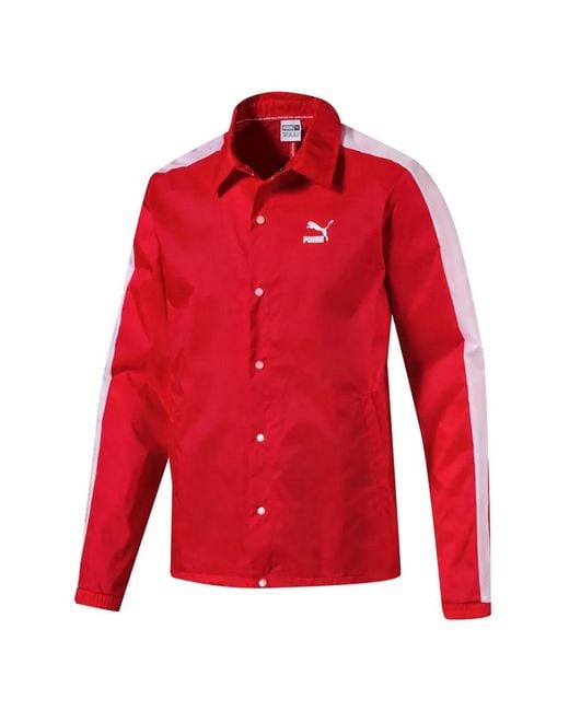 PUMA Red Logo-Detail Jacket for men