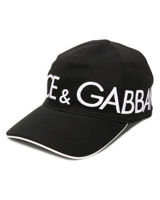 Gorra De Béisbol De Algodón Con Bordado Dolce&Gabbana Dolce & Gabbana de hombre de color Black