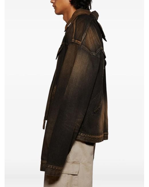 Maison Mihara Yasuhiro Black Both Sides Front Denim Jacket for men