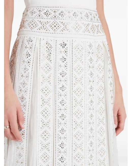 Temperley London White Gallantry Midi Skirt