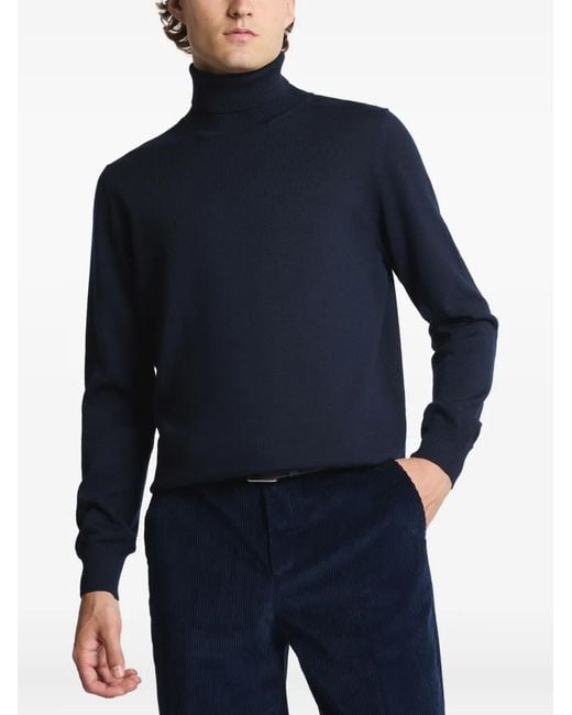 Fay Blue Virgin Wool Sweater for men