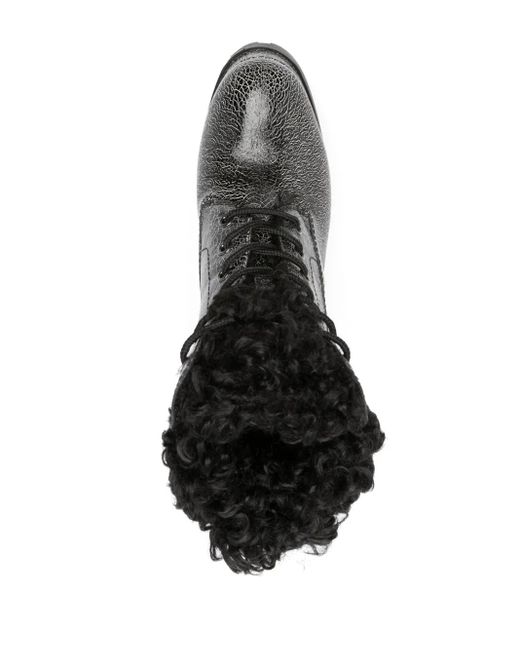 Casadei Black Nancy Alpi 140Mm Textured-Finish Boots