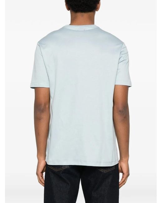 Kiton Blue Crew-Neck T-Shirt for men