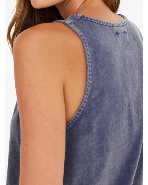 The Upside Blue Soho Kapri Buttoned Tank Top