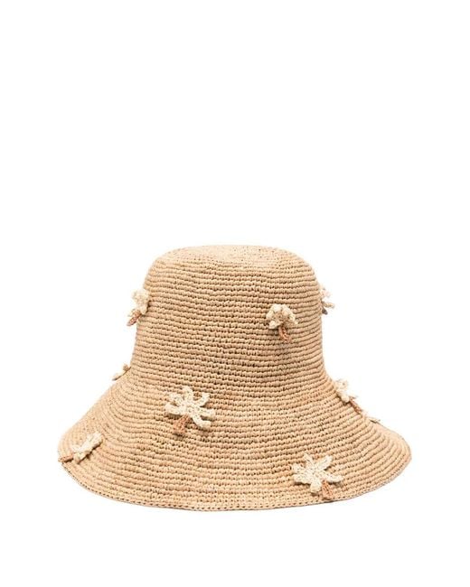 Alanui Natural Palm-Applique Hat