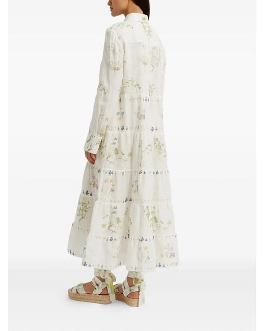 Erdem White Long-Sleeve Shirt Dress
