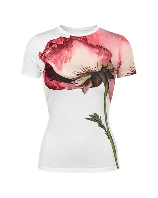 Ted Baker Pink Obrey Floral-Print T-Shirt