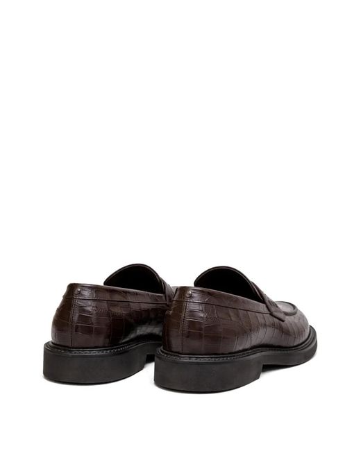 Canali White Embossed-Pattern Loafers for men