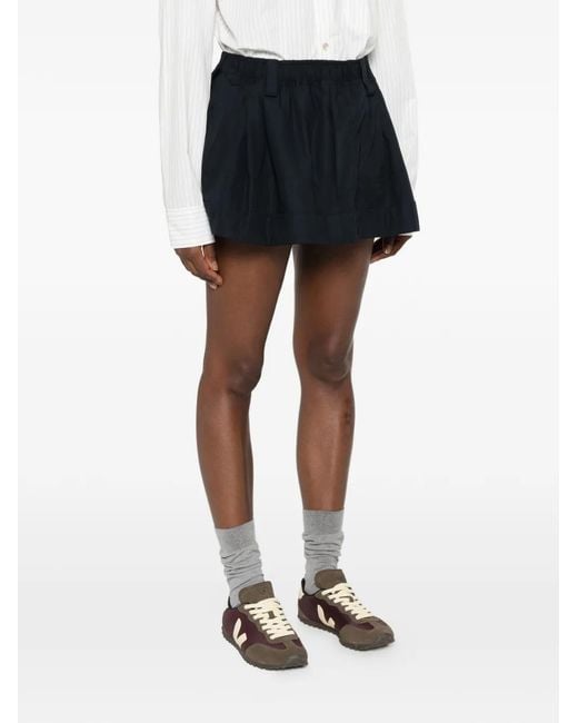 MERYLL ROGGE Black Pleated Elasticated Shorts
