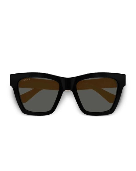 Gucci Black Square-Frame Sunglasses