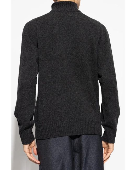 Officine Generale Black Virgin-Wool Jumper for men