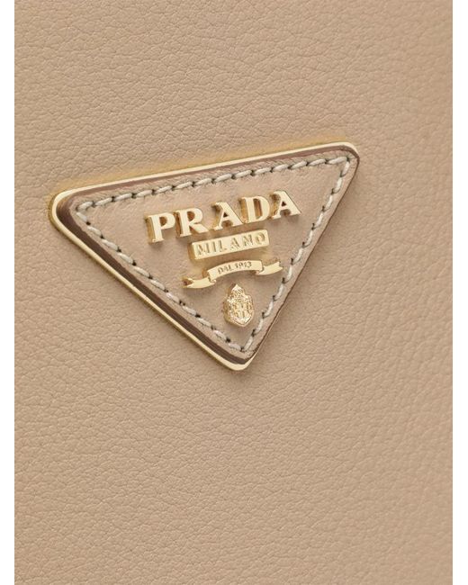 Prada Natural Large Leather Tote Bag