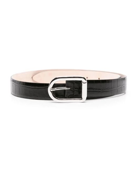 DEHANCHE Black Mija Crocodile-Effect Belt