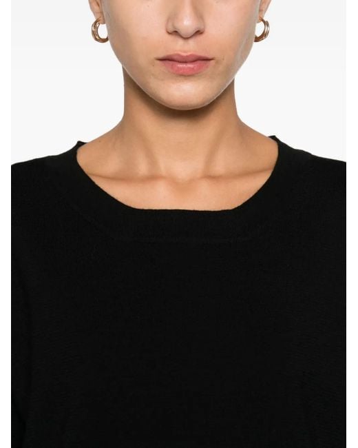 Camiseta de punto fino Alpha Studio de color Black