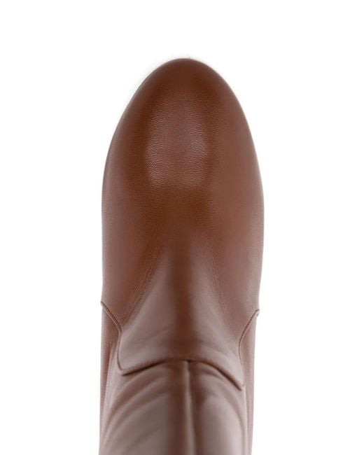 85mm Babette leather knee-high boots Stuart Weitzman de color Brown