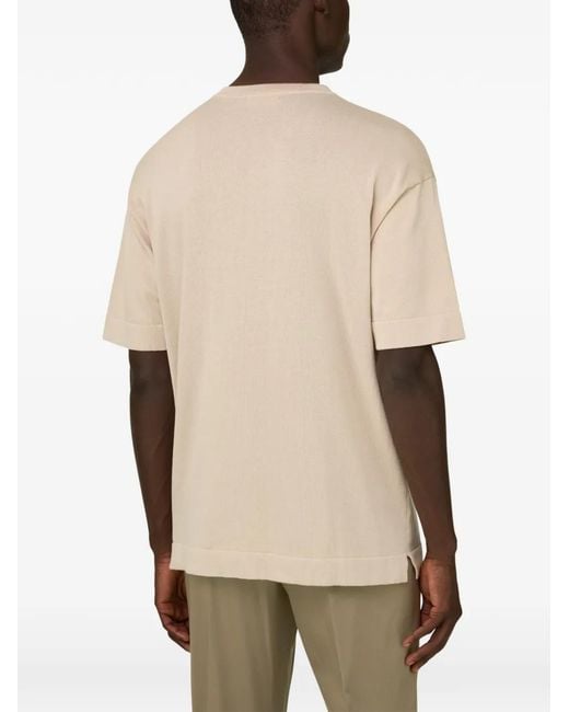 Boggi White T-Shirt À Col Rond for men
