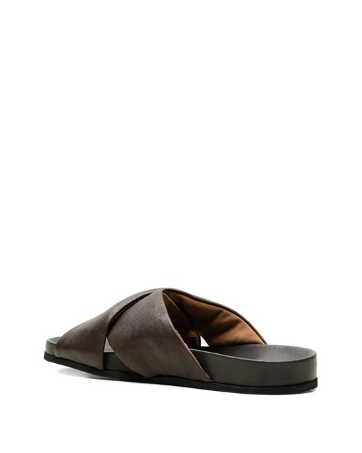 Common Projects Brown Leather Flat Sandals