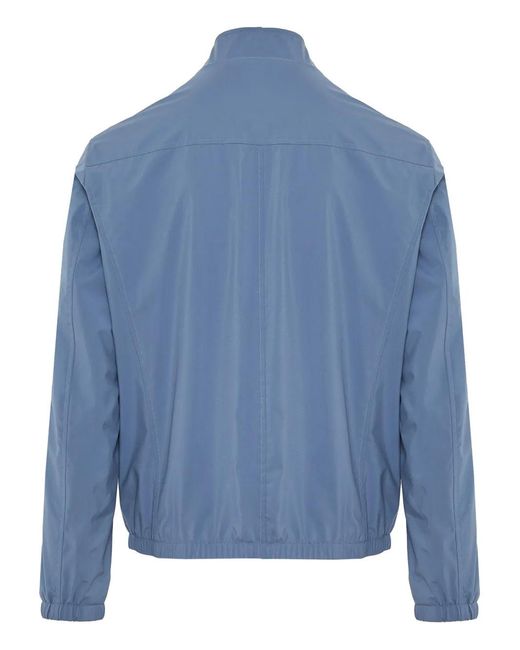 Barba Napoli Blue Waterproof Jacket for men