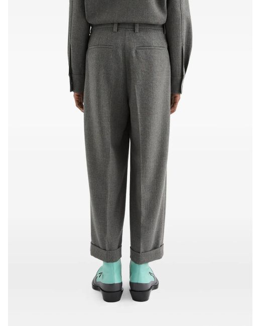 Jil Sander Gray Wool Trousers for men