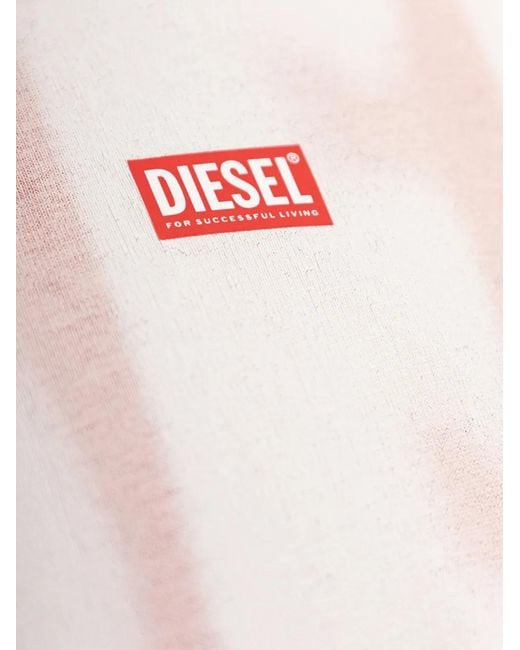 DIESEL Red Logo-Print T-Shirt for men