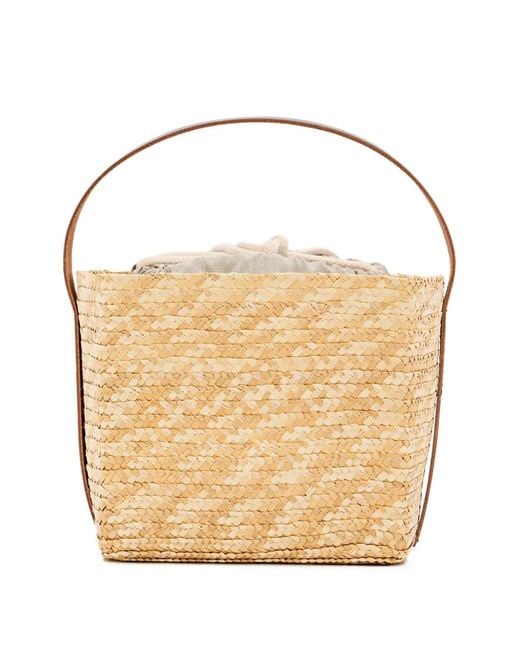 Plan C Natural Woven-Raffia Tote Bag