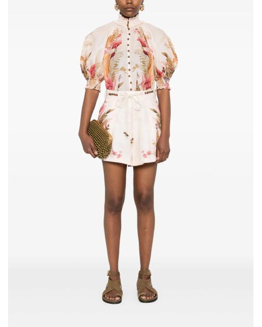 Zimmermann Natural Ascension Printed Blouse