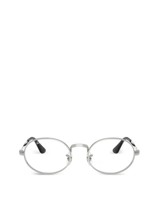 Ray-Ban White Round-Frame Glasses