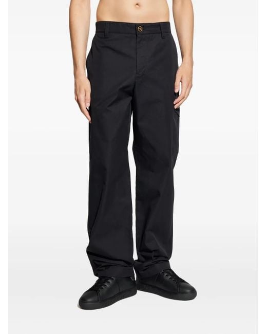 Versace Blue Zip-Pocket Trousers for men