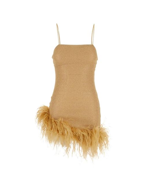 Osree Women's Natural Lumire Plumage Sleeveless Mini Dress -  www.magambanetwork.com